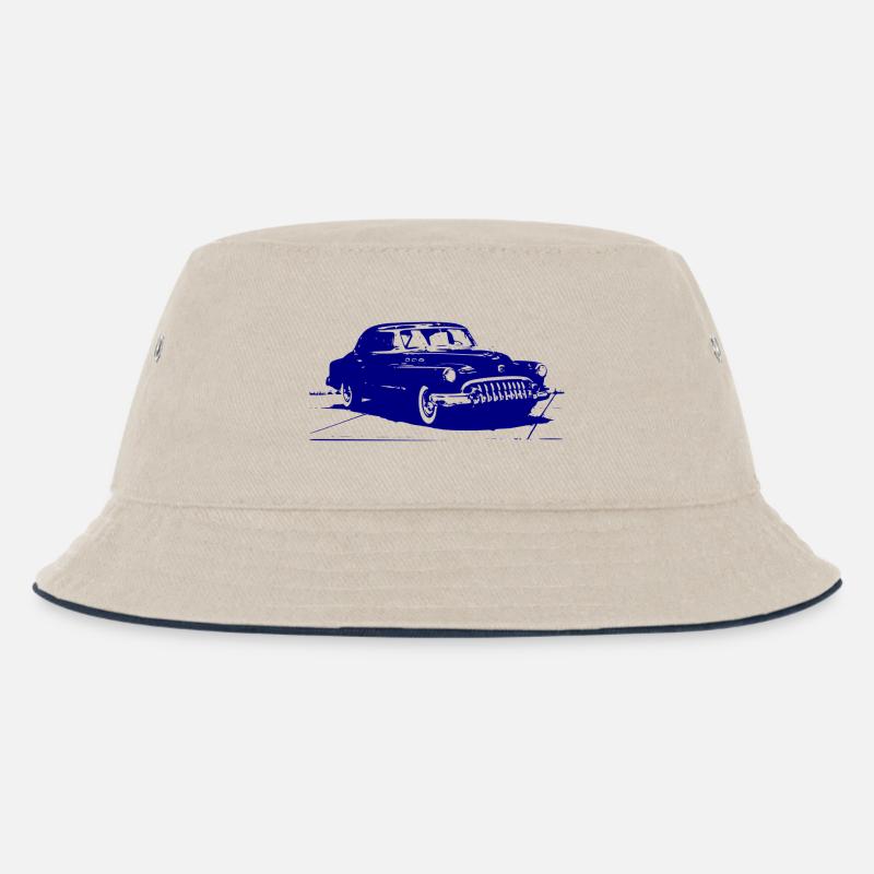 Old Timer in blau - Kinder Bucket Hat - Natur/Navy