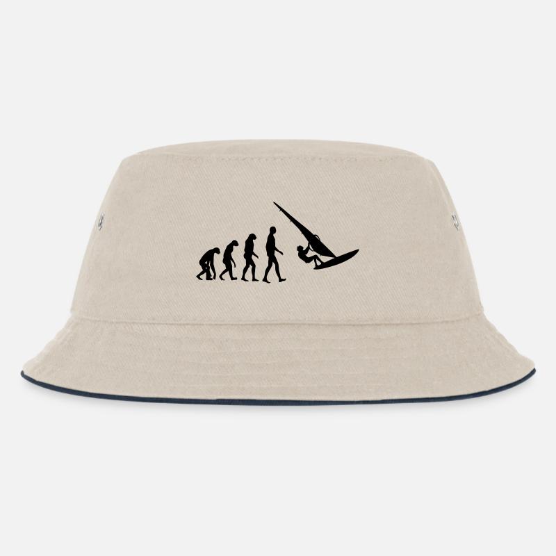 Windsurfen / Windsurfer / Windsurf / Windsurfing - Kinder Bucket Hat - Natur/Navy