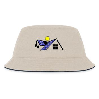 House with solar panels 2 - Kids’ Bucket Hat - ecru/navy - Front