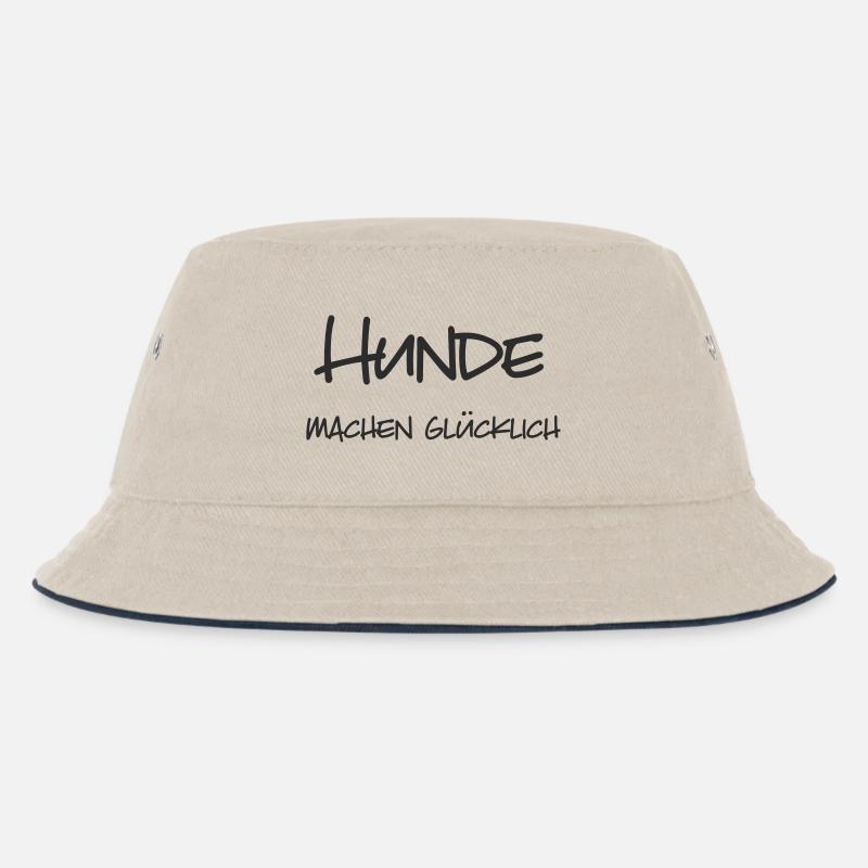 Hunde machen glücklich - Kinder Bucket Hat - Natur/Navy