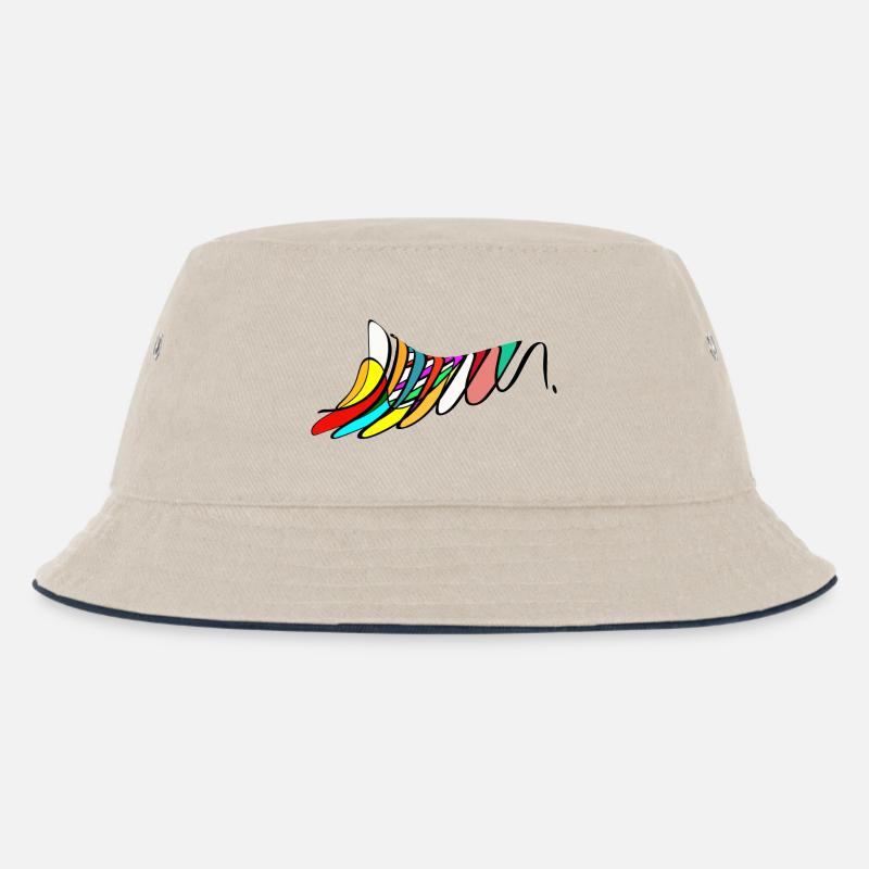 Feeling Good - Kinder Bucket Hat - Natur/Navy
