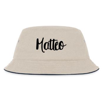 Matteo - Kinder Bucket Hat - Natur/Navy - Vorne