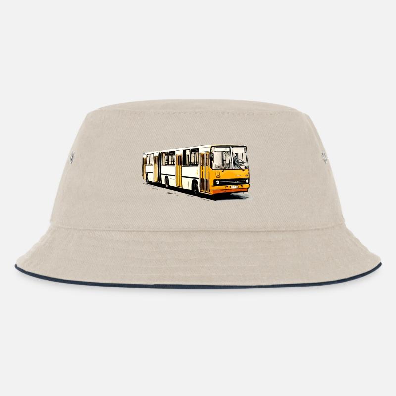 Ikarus Gelenkbus | Schlenki - Kinder Bucket Hat - Natur/Navy