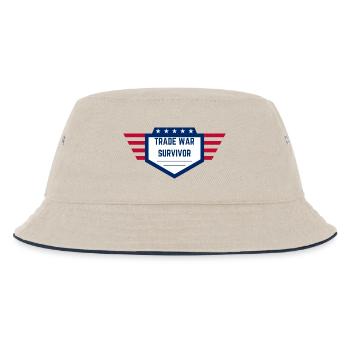 Trade War Survivor - US Edition - Kinder Bucket Hat - Natur/Navy - Vorne