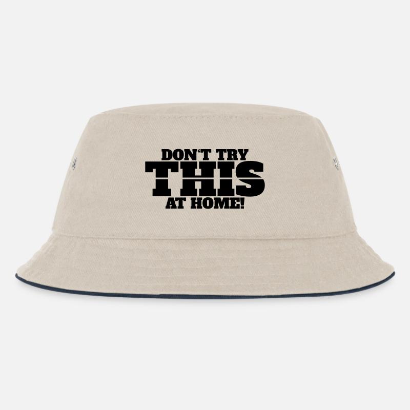 Don’t Try This at Home - Kinder Bucket Hat - Natur/Navy