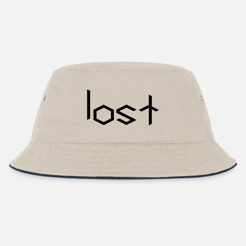 lost - Kinder Bucket Hat - Natur/Navy