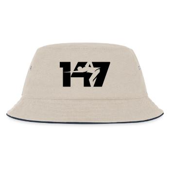 147 Snooker Icon (Black) - Kids’ Bucket Hat - ecru/navy - Front