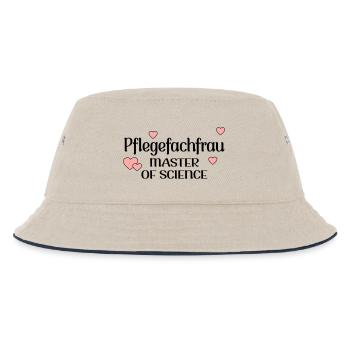 MASTERSTUDIUM PFLEGE - PFLEGEFACHFRAU - Kinder Bucket Hat - Natur/Navy - Vorne
