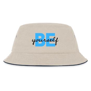 Be Yourself Motivation Saying Shirt - Kids’ Bucket Hat - ecru/navy - Front