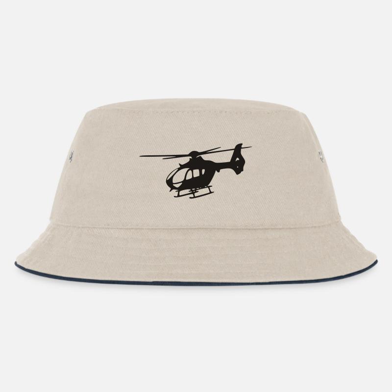 EC-135 Hubschrauber - Kinder Bucket Hat - Natur/Navy