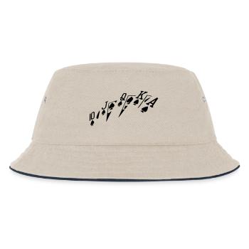 farb - Kinder Bucket Hat - Natur/Navy - Vorne