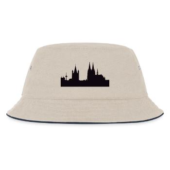Cologne Panorama! Cologne Cathedral Carnival - Kids’ Bucket Hat - ecru/navy - Front