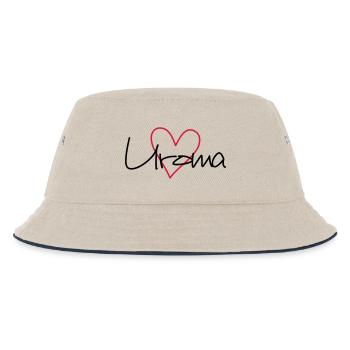 Uroma Herz Liebe werdende Oma Geschenk - Kinder Bucket Hat - Natur/Navy - Vorne