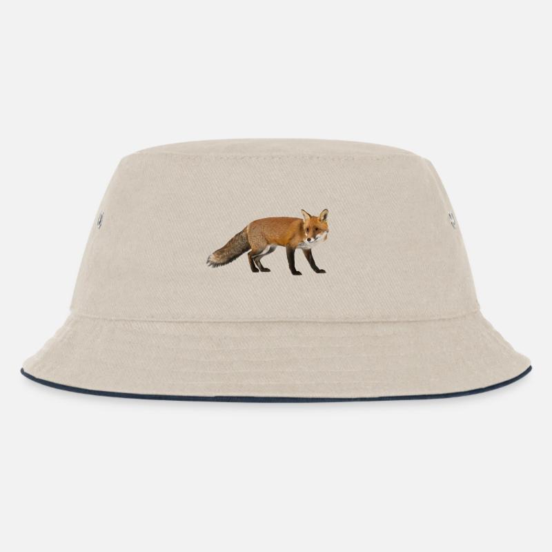 Fuchs - Kinder Bucket Hat - Natur/Navy