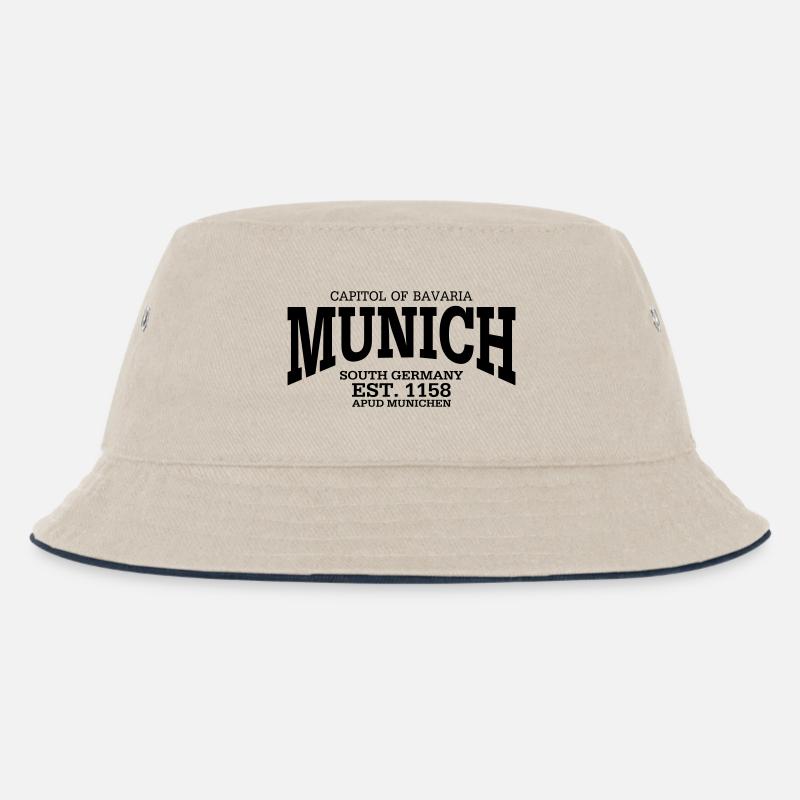 Munich Bavaria - Kinder Bucket Hat - Natur/Navy