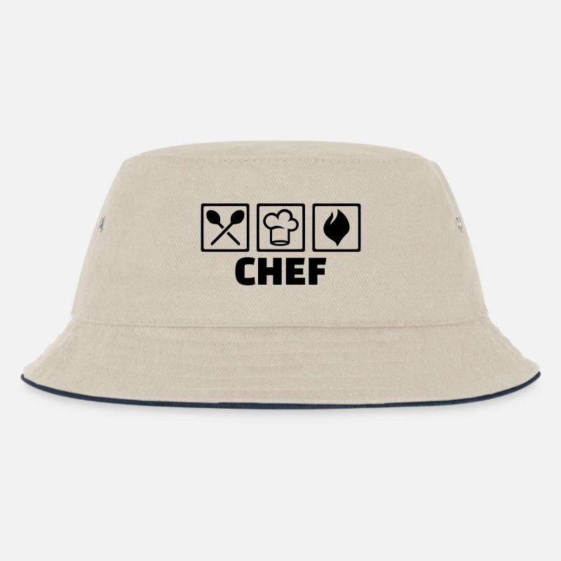 Koch - Kinder Bucket Hat - Natur/Navy