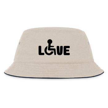 Liebe zum Rollstuhl # - Kinder Bucket Hat - Natur/Navy - Vorne