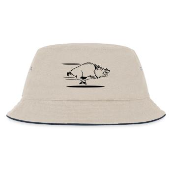 Wild boar race - Kids’ Bucket Hat - ecru/navy - Front