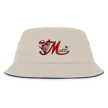 Mama, Muttertag, Mutti - Kinder Bucket Hat - Natur/Navy - Vorne