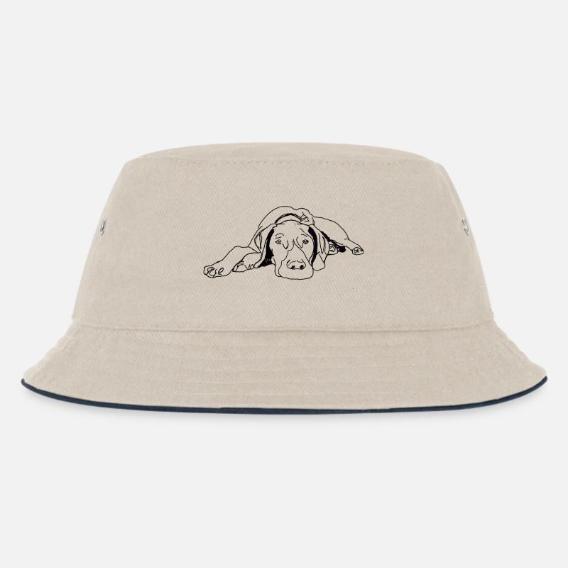 Pointer Deutsch Kurzhaar - Kinder Bucket Hat - Natur/Navy