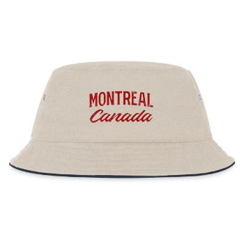 Montreal Canada Vintage Script - Kinder Bucket Hat - Natur/Navy - Vorne