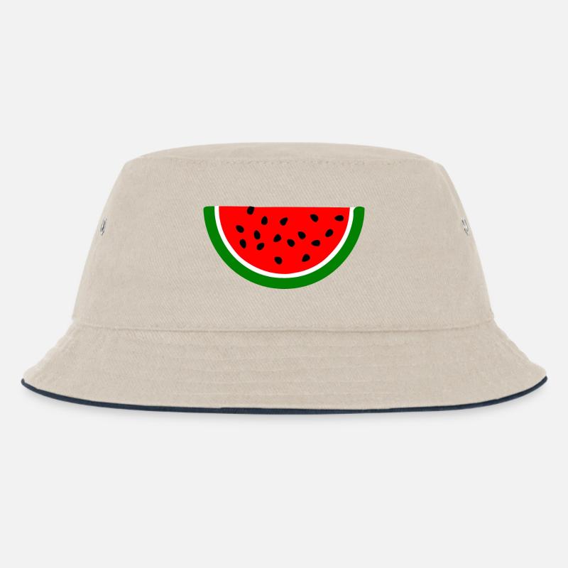 Wassermelone Melone - Kinder Bucket Hat - Natur/Navy
