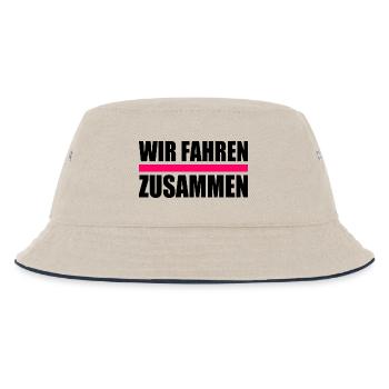 Wir fahren zusammen - Kinder Bucket Hat - Natur/Navy - Vorne