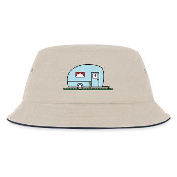 HOLIDAY. HAPPY HOLIDAYS. MISTRESS. MASTER. TEACHER - Kids’ Bucket Hat - ecru/navy - Front