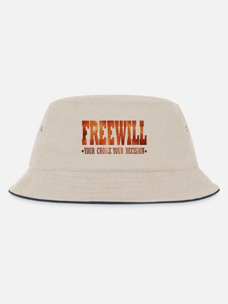 FreeWill - Kids’ Bucket Hat - ecru/navy
