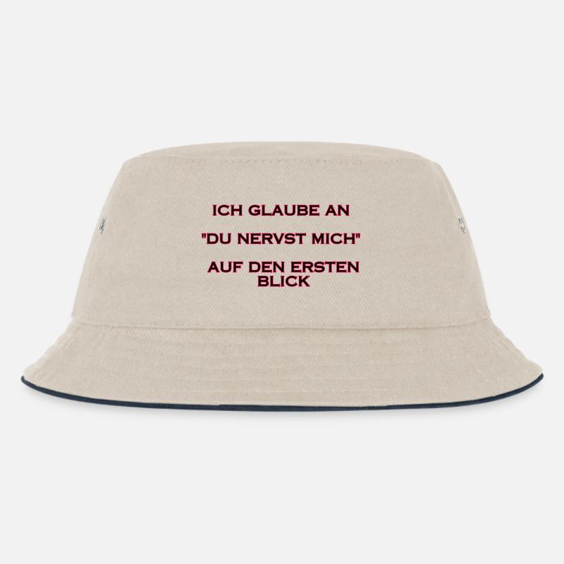Du nervst mich – Auf den ersten Blick - Kinder Bucket Hat - Natur/Navy
