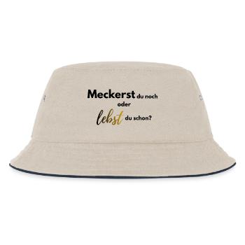 Meckerst du noch oder lebst du schon farbig - Kinder Bucket Hat - Natur/Navy - Vorne
