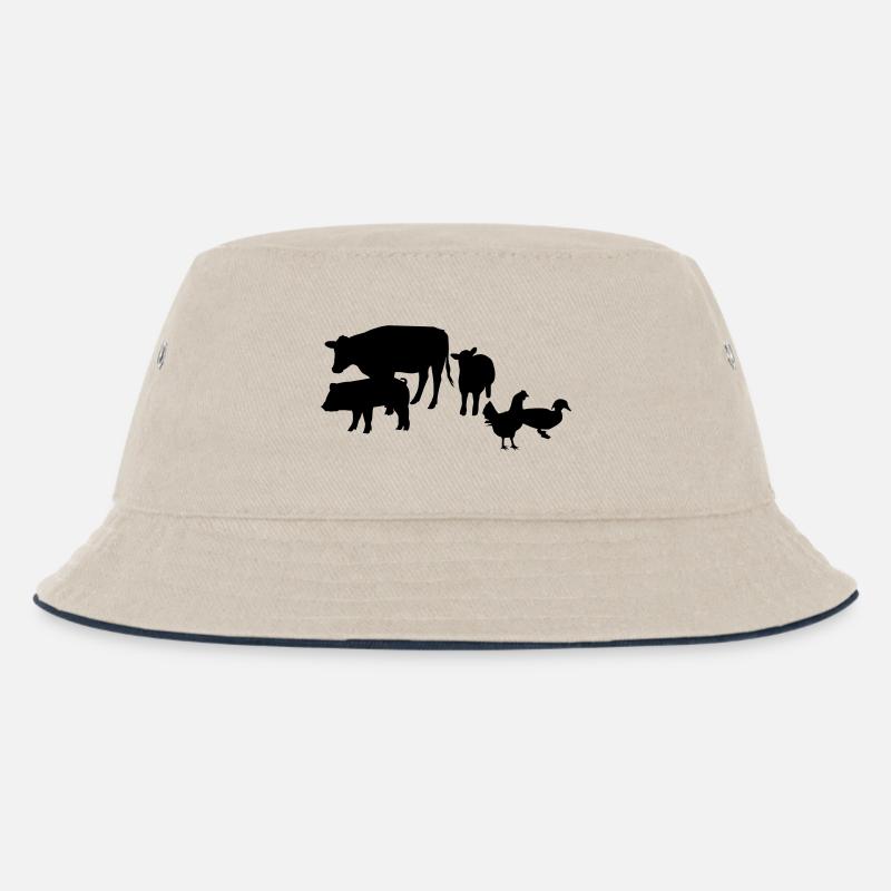 Animalfarm - Kinder Bucket Hat - Natur/Navy
