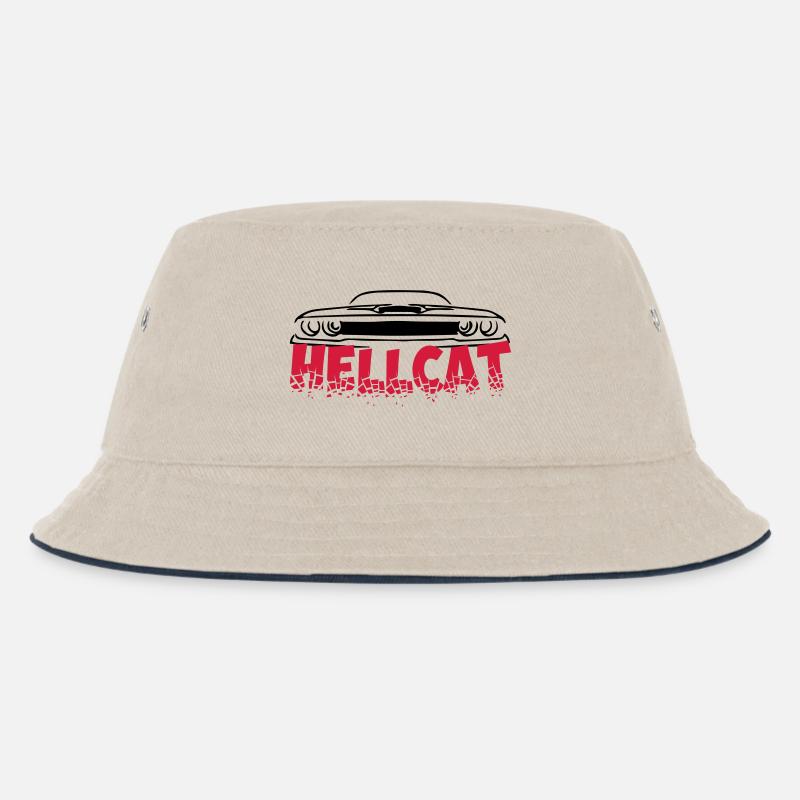 SRT HELLCAT - Kinder Bucket Hat - Natur/Navy