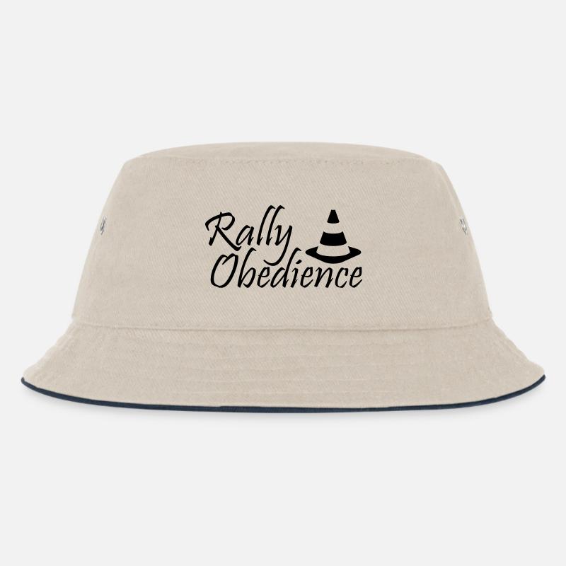 Rally Obedience - Kinder Bucket Hat - Natur/Navy