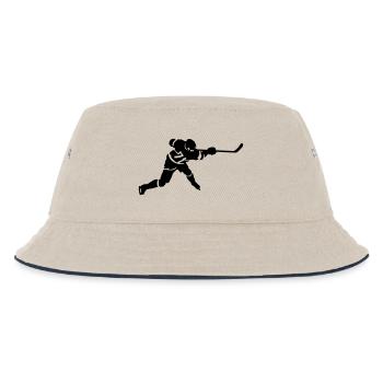 Eishockey - Kinder Bucket Hat - Natur/Navy - Vorne