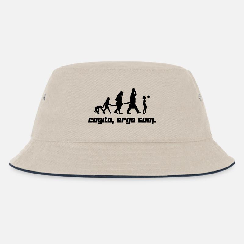 Cogito, ergo sum. (Vector) - Bob Enfant - blanc cassé/bleu marine