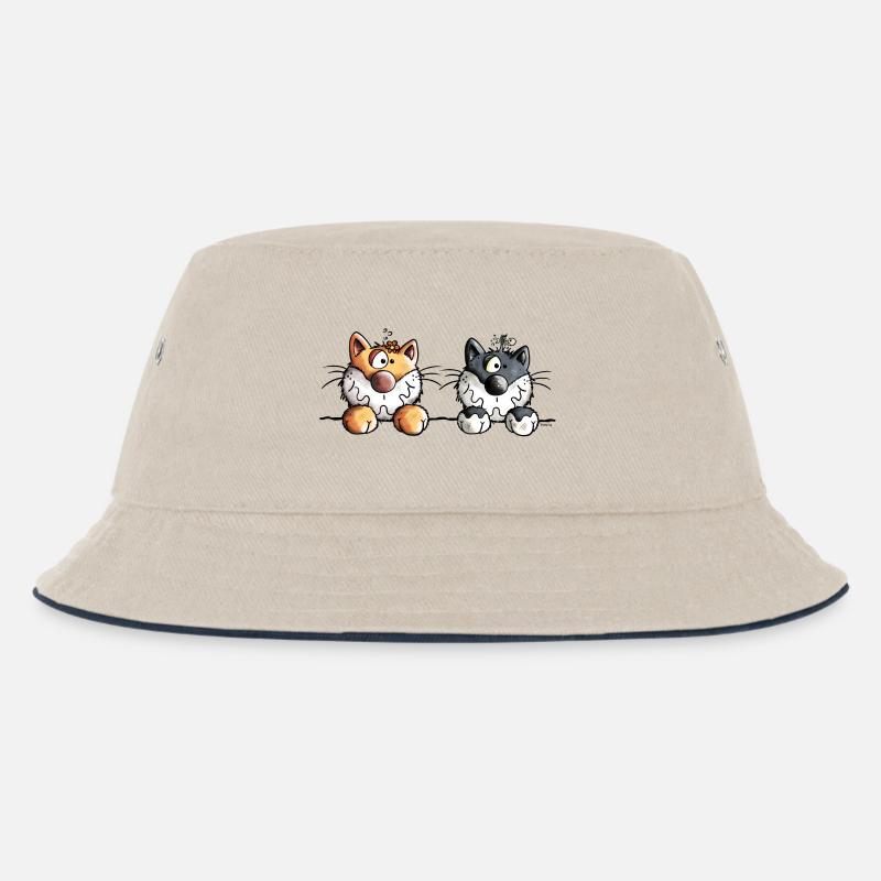 Deux chats - Bob Enfant - blanc cassé/bleu marine