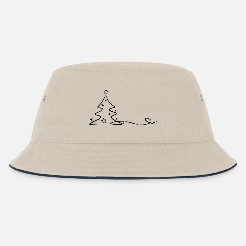 Weihnachten - Weihnachtsbaum - Kinder Bucket Hat - Natur/Navy
