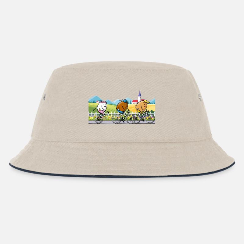 Radausflug mit Freunden - Kinder Bucket Hat - Natur/Navy