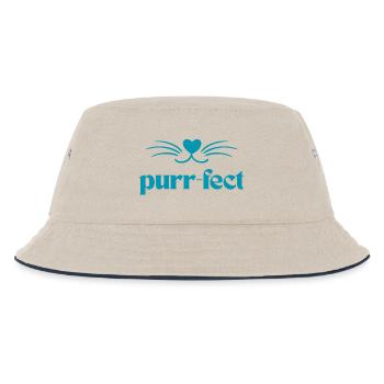 T shirt ronronnement / chats avec ronronnements mignons - Bob Enfant - blanc cassé/bleu marine - Devant