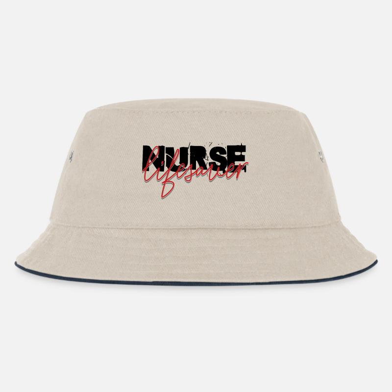 Krankenschwester Lebensretter - Kinder Bucket Hat - Natur/Navy