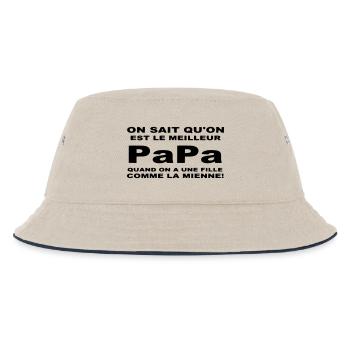 Meilleur papa - Bob Enfant - blanc cassé/bleu marine - Devant