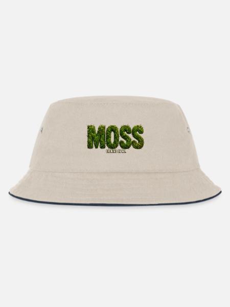 MOSS – Wächst in mir | Botanisches Wortspiel - Kinder Bucket Hat - Natur/Navy