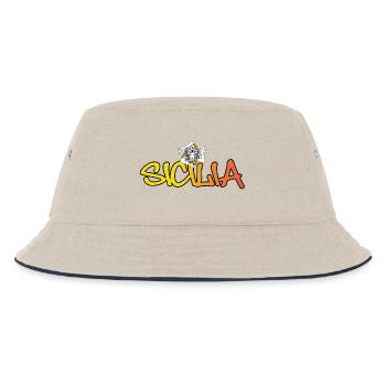 Sicilia - Kinder Bucket Hat - Natur/Navy - Vorne