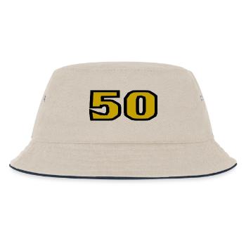 50. 50 ANS. 50e ANNIVERSAIRE. ANNIVERSAIRE 50 ANS. - Bob Enfant - blanc cassé/bleu marine - Devant