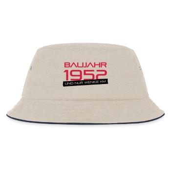 Nur wenige km - Baujahr 1952 - Kinder Bucket Hat - Natur/Navy - Vorne
