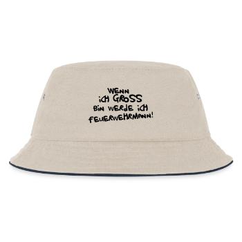 Ich werde Feuerwehrmann - Kinder Bucket Hat - Natur/Navy - Vorne