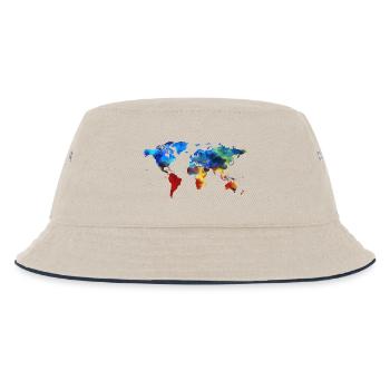 Farbenfrohe Welt! - Kinder Bucket Hat - Natur/Navy - Vorne