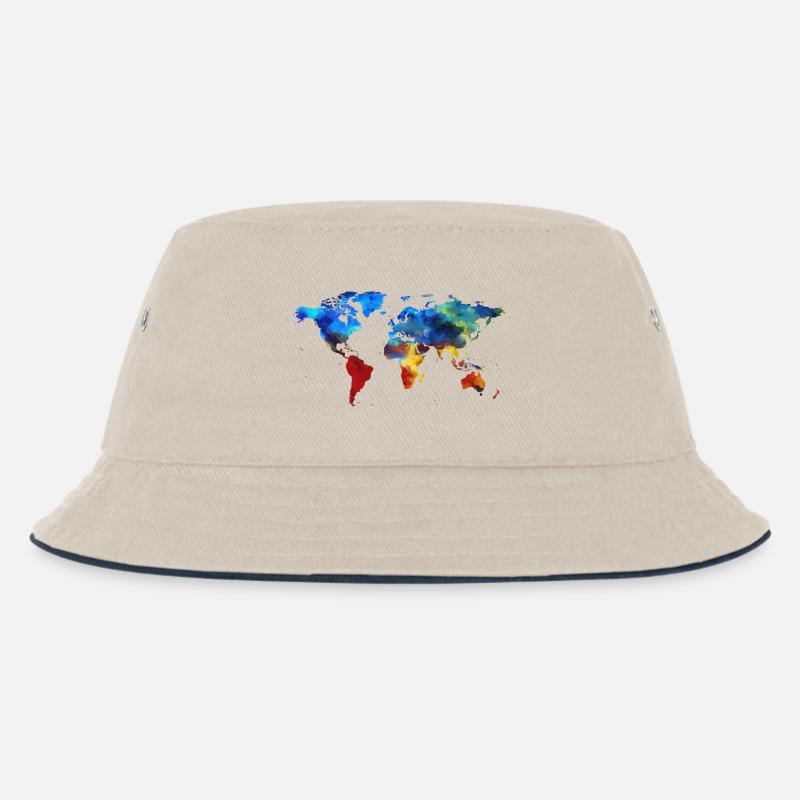terre colorée - Bob Enfant - blanc cassé/bleu marine