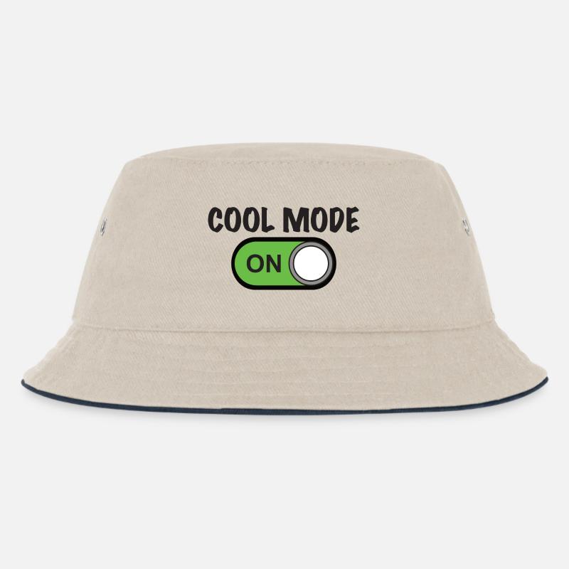 COOL MODE ON - Kinder Bucket Hat - Natur/Navy